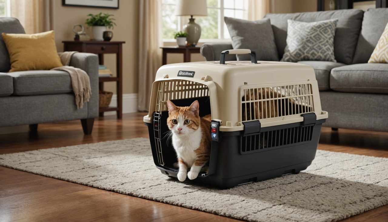 Cage de transport pour un chat confortable