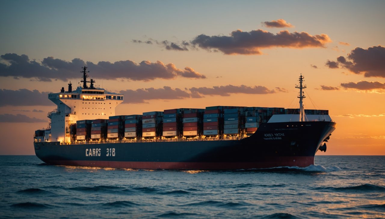 Transport de conteneurs maritimes avec des animaux